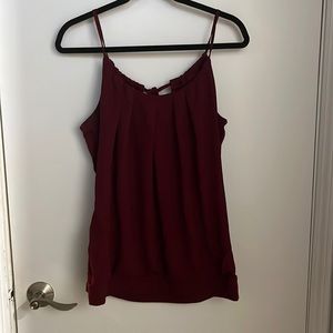 Cute flow tank top dress up or down gorgeous deep red adjustable